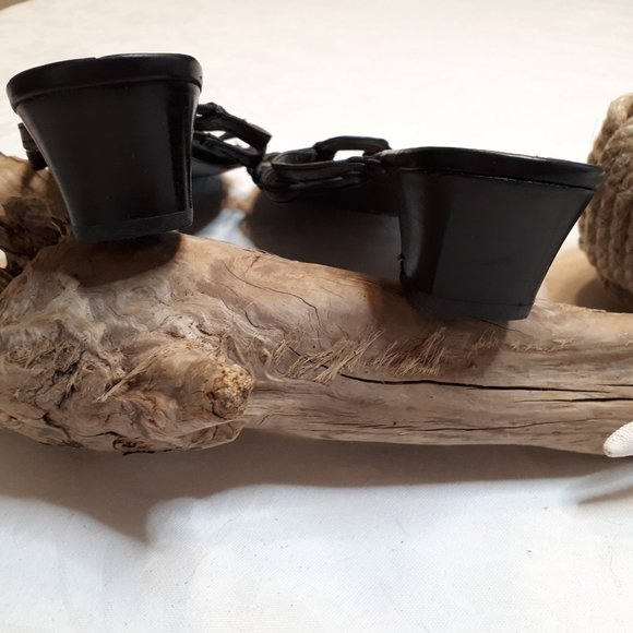 Liz Claiborne Vintage Black Leather Strappy - Picture 9 of 9